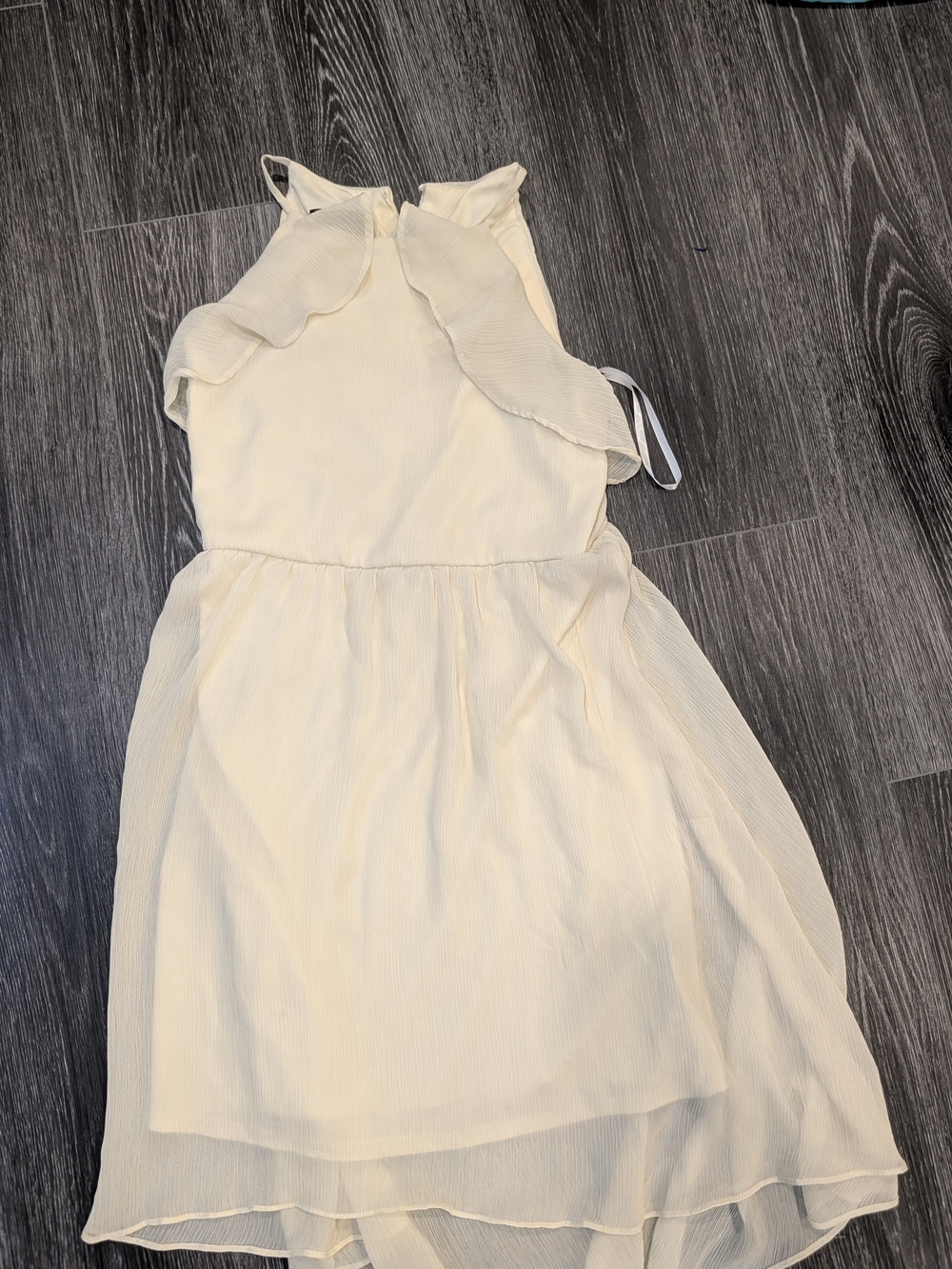 Girls Yellow Ruffle Halter Party Dress